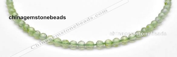 CPR04 A+ grade 6mm faceted round natural prehnite stone beads