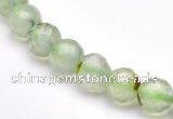 CPR05 A+ grade 8mm faceted round natural prehnite stone beads