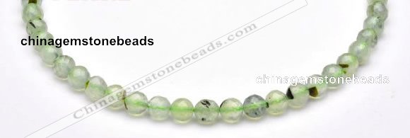 CPR05 A+ grade 8mm faceted round natural prehnite stone beads