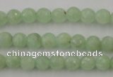 CPR111 15.5 inches 6mm faceted round natural prehnite beads wholesale