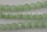 CPR112 15.5 inches 8mm faceted round natural prehnite beads wholesale