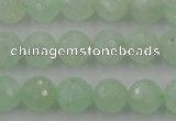 CPR114 15.5 inches 12mm faceted round natural prehnite beads wholesale