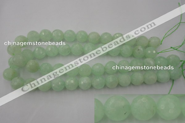 CPR116 15.5 inches 16mm faceted round natural prehnite beads wholesale