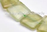 CPR16 A grade 18*18mm square natural Prehnite gemstone beads