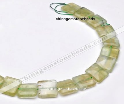 CPR16 A grade 18*18mm square natural Prehnite gemstone beads