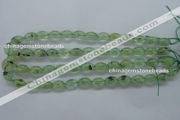 CPR208 15.5 inches 10*14mm rice natural prehnite beads wholesale