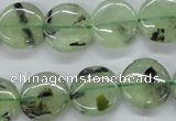 CPR214 15.5 inches 16mm flat round natural prehnite beads wholesale