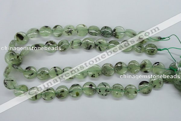 CPR214 15.5 inches 16mm flat round natural prehnite beads wholesale