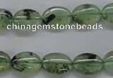 CPR221 15.5 inches 10*14mm oval natural prehnite beads wholesale