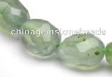 CPR24 A grade 11*15mm faceted pebble shape natural Prehnite bead