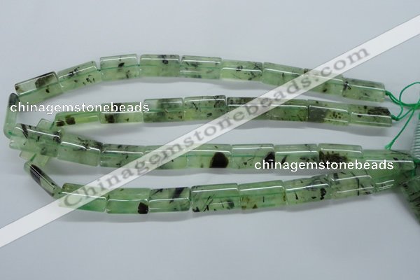 CPR245 15.5 inches 12*22mm flat tube natural prehnite beads wholesale