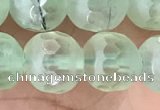 CPR366 15.5 inches 8mm faceted round prehnite gemstone beads