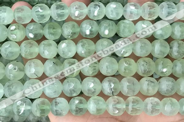 CPR367 15.5 inches 10mm faceted round prehnite gemstone beads