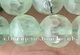 CPR368 15.5 inches 12mm faceted round prehnite gemstone beads