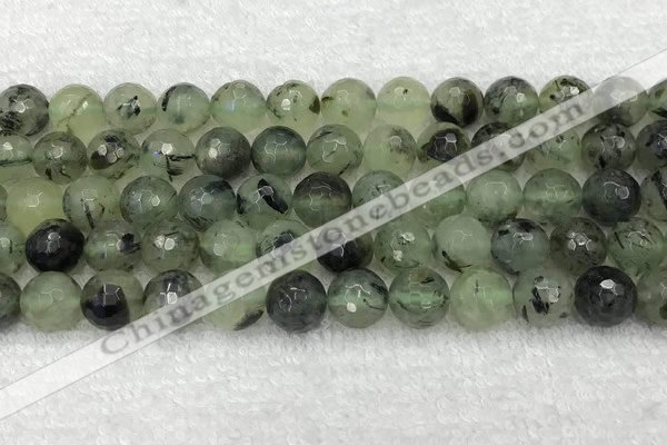 CPR407 15.5 inches 10mm faceted round prehnite beads wholesale