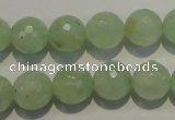 CPR54 15.5 inches 12mm faceted round natural prehnite beads