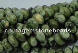 CPS01 15.5 inches 5*8mm rondelle green peacock stone beads wholesale