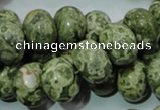 CPS03 15.5 inches 13*18mm rondelle green peacock stone beads wholesale