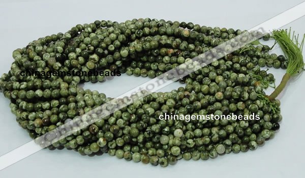 CPS04 15.5 inches 6mm round green peacock stone beads wholesale