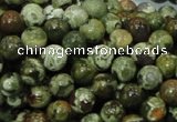 CPS05 15.5 inches 8mm round green peacock stone beads wholesale