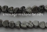 CPT184 15.5 inches 4*4mm heart grey picture jasper beads wholesale