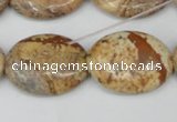 CPT253 15.5 inches 18*25mm oval picture jasper beads wholesale