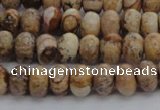 CPT270 15.5 inches 5*8mm rondelle picture jasper beads wholesale