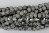 CPT351 15.5 inches 4mm round grey picture jasper beads wholesale