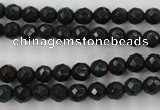 CPT401 15.5 inches 6mm faceted round green picture jasper beads