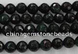 CPT402 15.5 inches 8mm faceted round green picture jasper beads