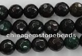 CPT403 15.5 inches 10mm faceted round green picture jasper beads