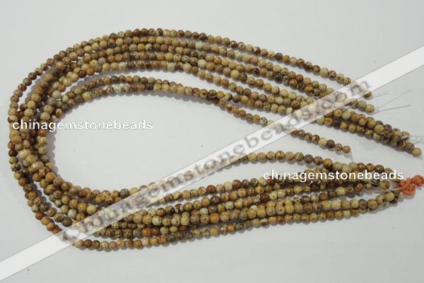 CPT450 15.5 inches 4mm round picture jasper beads wholesale