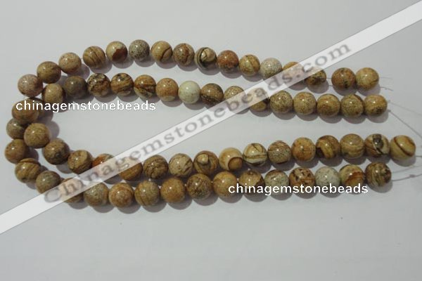 CPT454 15.5 inches 12mm round picture jasper beads wholesale