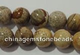 CPT455 15.5 inches 14mm round picture jasper beads wholesale