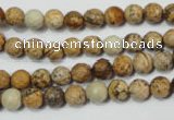 CPT501 15.5 inches 6mm faceted round picture jasper beads wholesale