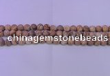 CPT522 15.5 inches 8mm round matte picture jasper beads