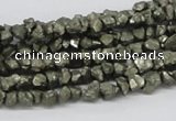 CPY01 16 inches 6mm nugget pyrite gemstone chip beads wholesale