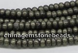 CPY08 16 inches 3*6mm rondelle pyrite gemstone beads wholesale