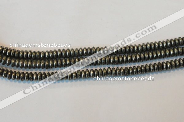 CPY101 15.5 inches 3*6mm rondelle pyrite gemstone beads wholesale