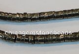 CPY115 15.5 inches 3*6mm heishi pyrite gemstone beads wholesale