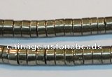 CPY116 15.5 inches 4*8mm heishi pyrite gemstone beads wholesale