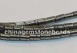 CPY125 15.5 inches 4*6mm tube pyrite gemstone beads wholesale