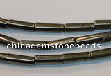 CPY126 15.5 inches 4*13mm tube pyrite gemstone beads wholesale