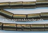 CPY129 15.5 inches 8*16mm tube pyrite gemstone beads wholesale