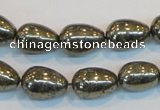 CPY133 15.5 inches 10*14mm teardrop pyrite gemstone beads wholesale