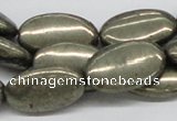 CPY15 16 inches 15*25mm oval pyrite gemstone beads wholesale