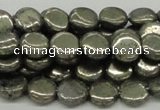 CPY16 16 inches 10mm coin pyrite gemstone beads wholesale