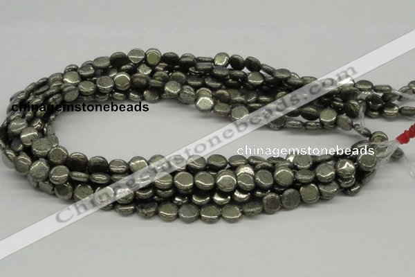 CPY16 16 inches 10mm coin pyrite gemstone beads wholesale