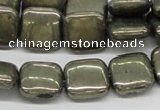 CPY21 16 inches 10*10mm square pyrite gemstone beads wholesale