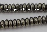 CPY211 15.5 inches 4*10mm rondelle pyrite gemstone beads wholesale